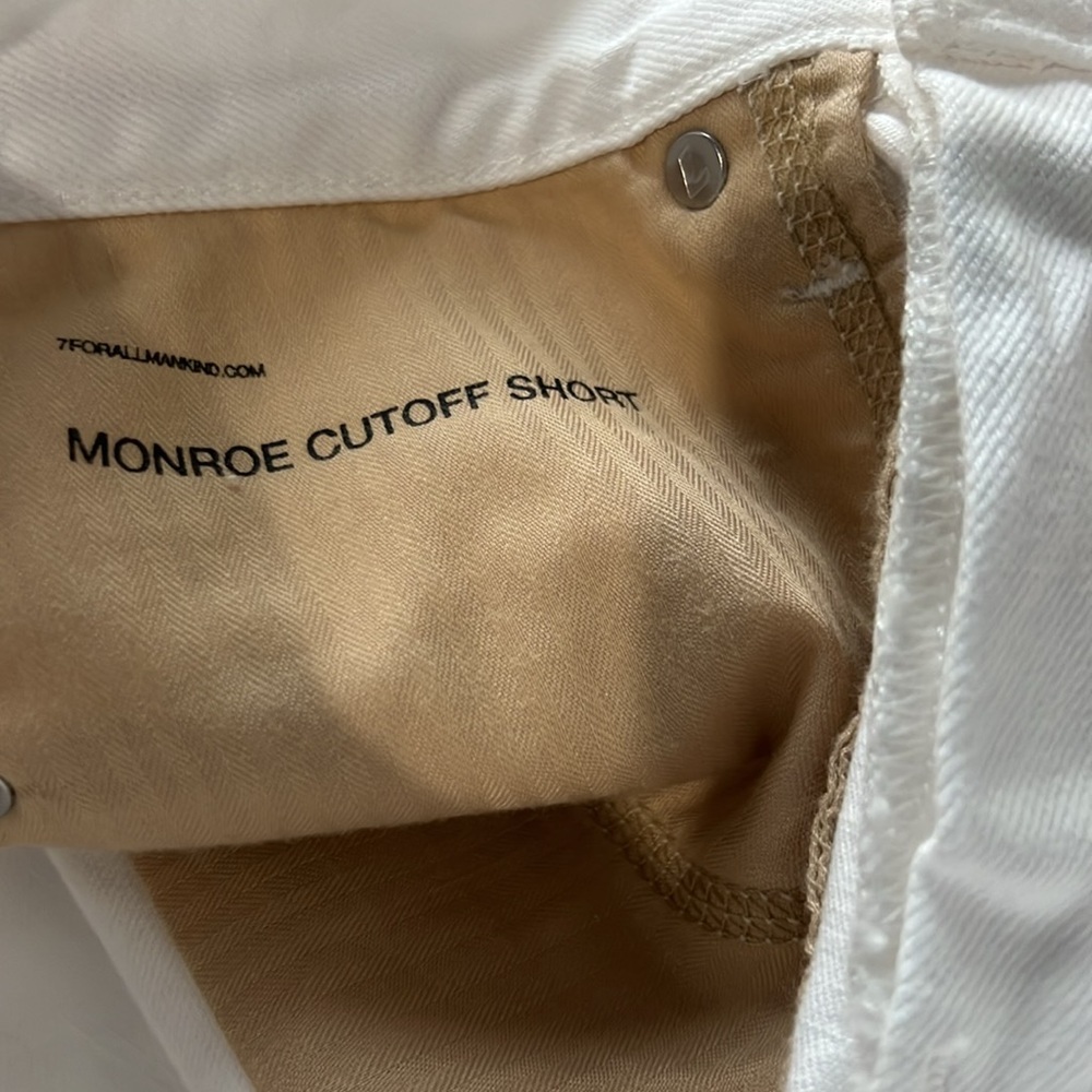 7 For All Mankind Monroe Cutoff Button Fly Denim Shorts Size 25 - Picture 9 of 11